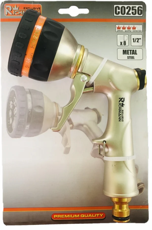 Pistol stropit gradina, tip dus, 8 tipuri, metalic, Richmann Exclusive - imagine 8