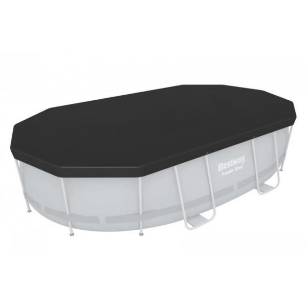 Prelata acoperire piscina, PVC, neagra, 418x230 cm, Bestway Flowclear - imagine 3