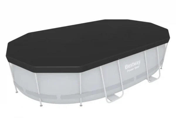 Prelata acoperire piscina, PVC, neagra, 418x230 cm, Bestway Flowclear - imagine 6