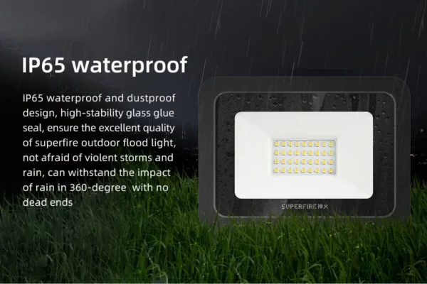 Proiector LED Superfire 30W, 2400 lm, 32 Leduri, lumina alb-rece 6000K - imagine 4