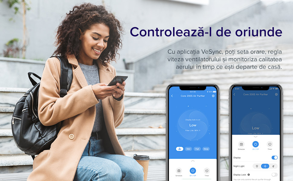 Purificator de Aer Smart Levoit Core 200S Wi-Fi, Filtru 3 in 1 True HEPA H13, Carbon Activ, Super Silent, Alexa, Google Home, Touch Screen, Alb 4 Purificator de Aer Smart Levoit Core 200S Wi Fi Filtru 3 in 1 True HEPA H13 Carbon Activ Super Silent Alexa Google Home Touch Screen 2