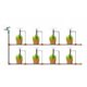 Sistem irigatii cu pulverizare, 10 aspersoare, 71 piese, 10 m, GardenLine - imagine 3