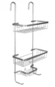 Raft pentru dus suspendat din aluminiu, 3 niveluri, 63cm, argintiu - imagine 3