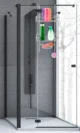Raft pentru dus suspendat din aluminiu, 3 niveluri, 63cm, argintiu - imagine 5