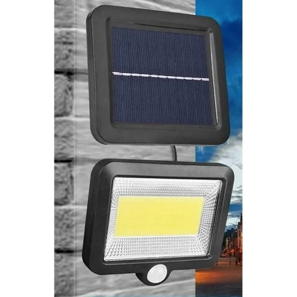 Reflector solar 100 led-uri, senzor de miscare raza 5 m, impermeabil, cablu 5 m - imagine 12