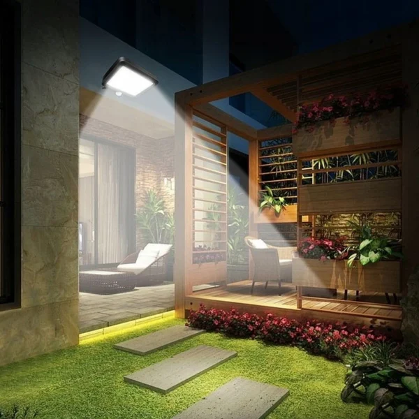 Reflector solar 100 led-uri, senzor de miscare raza 5 m, impermeabil, cablu 5 m - imagine 6