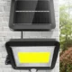 Reflector solar 100 led-uri, senzor de miscare raza 5 m, impermeabil, cablu 5 m - imagine 8