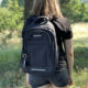 Rucsac de drumetie Kruzzel, M 22 L, negru, 5 compartimente, material rezistent la apa, curele reglabile - imagine 3