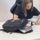Rucsac de drumetie Kruzzel, M 22 L, negru, 5 compartimente, material rezistent la apa, curele reglabile - imagine 5