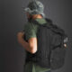 Rucsac de drumetie Trizand, 26 L, negru, 5 compartimente, material rezistent la apa, curele reglabile - imagine 6