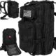 Rucsac de drumetie Trizand, 26 L, negru, 5 compartimente, material rezistent la apa, curele reglabile - imagine 7