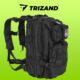 Rucsac de drumetie Trizand, 26 L, negru, 5 compartimente, material rezistent la apa, curele reglabile - imagine 8