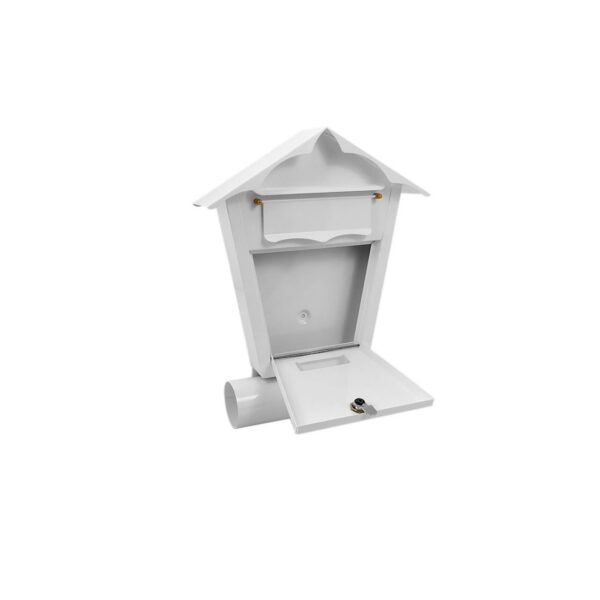 Cutie postala, cu loc pentru ziar, alb, format B6, 29.5x7.5x37.5 cm, Damech - imagine 2