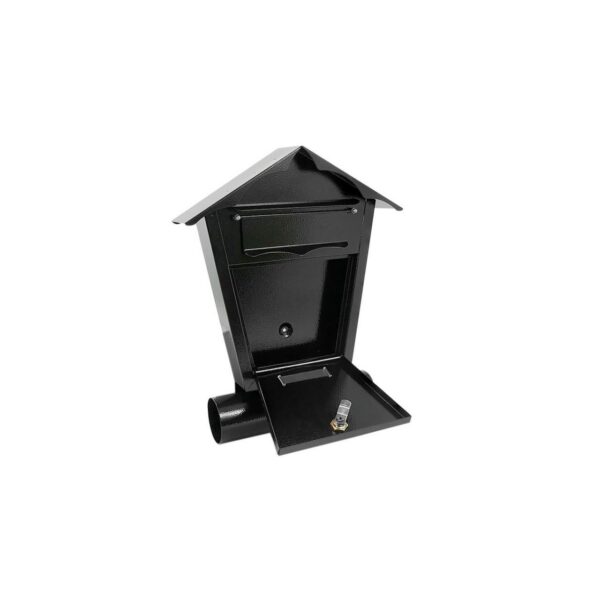Cutie postala, cu loc pentru ziar, negru, format B6, 29.5x7.5x37.5 cm, Damech - imagine 2