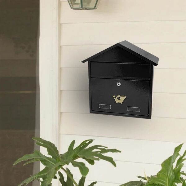Cutie postala, negru, format C4, 43x12x39 cm, Damech - imagine 3
