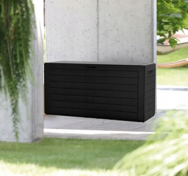 Lada depozitare de gradina, antracit, 116x44x55 cm, Woodenbox - imagine 5