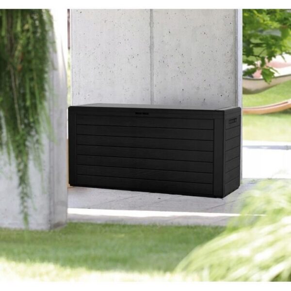 Lada depozitare de gradina, antracit, 116x44x55 cm, Woodenbox - imagine 2