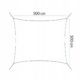 Copertina parasolar, patrata, inele metalice, gri deschis, 5x5 m, Springos - imagine 7