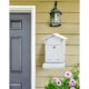 Cutie postala, cu loc pentru ziar, alb, format B6, 23x7x37.5 cm, Damech - imagine 3