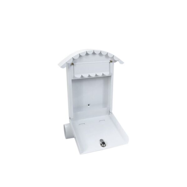 Cutie postala, cu loc pentru ziar, alb, format B6, 24.5x7x36.5 cm, Damech - imagine 2