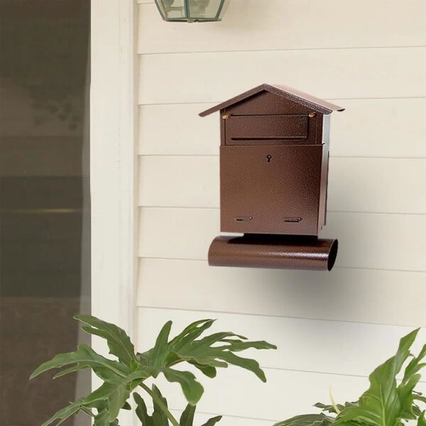 Cutie postala, cu loc pentru ziar, cupru, format B6, 23x7x37.5 cm, Damech - imagine 3