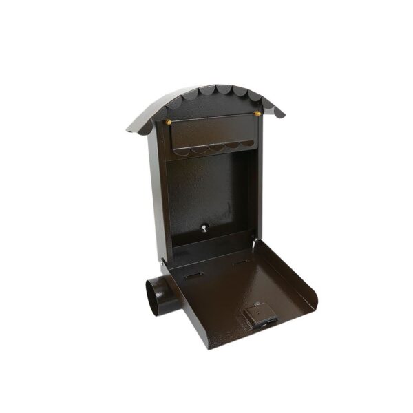 Cutie postala, cu loc pentru ziar, maro, format B6, 24.5x7x36.5 cm, Damech - imagine 2
