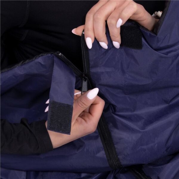 Sac de dormit, turistic, 2 in 1, albastru, 190x73 cm, Springos - imagine 12