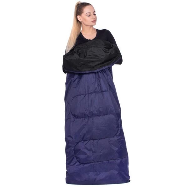Sac de dormit, turistic, 2 in 1, albastru, 190x73 cm, Springos - imagine 9
