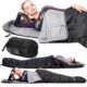 Sac de dormit, turistic, negru si gri, 220x50/80 cm, Springos - imagine 9