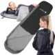 Sac de dormit, turistic, negru si gri, 220x50/80 cm, Springos - imagine 3