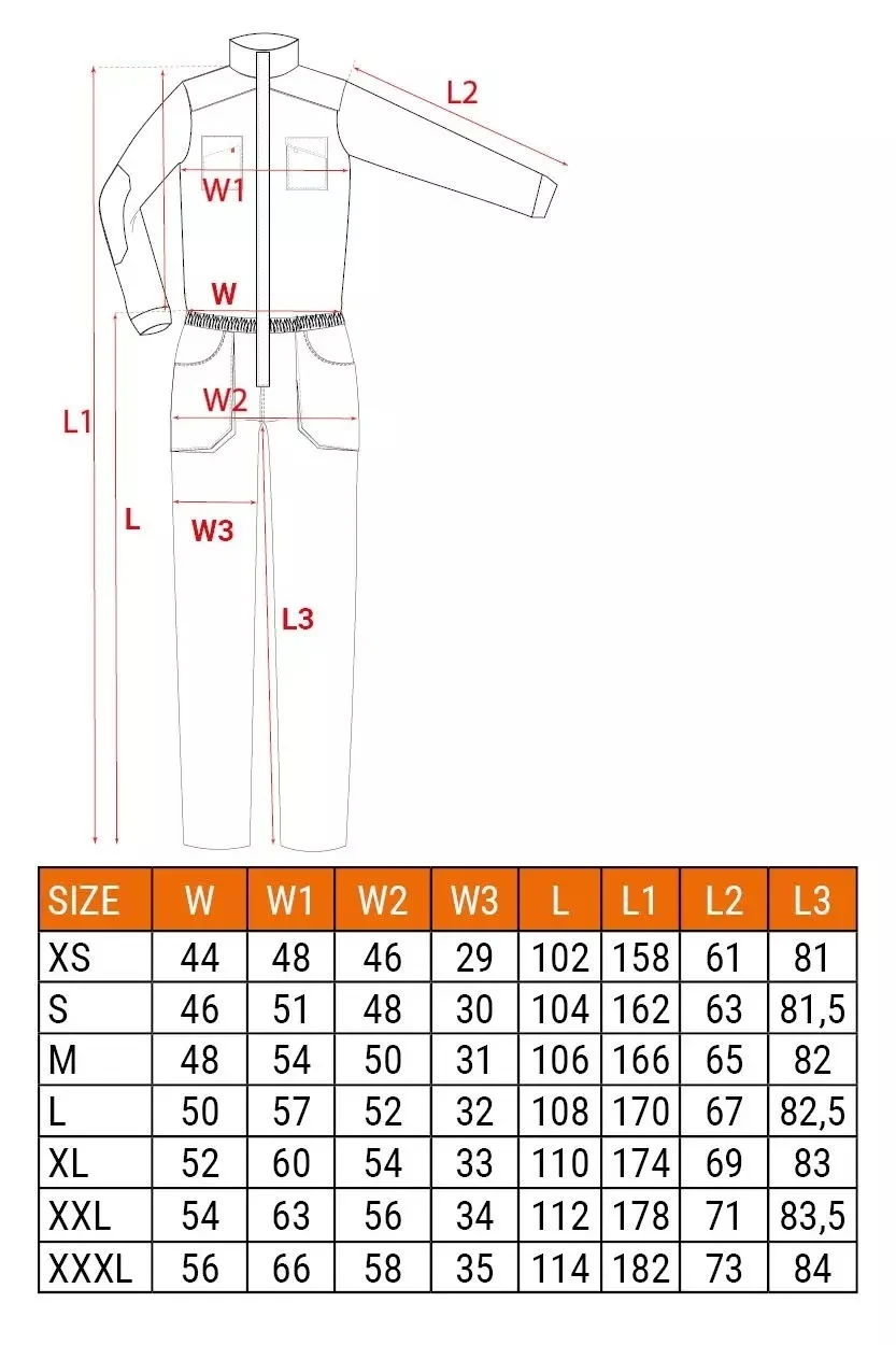 Salopeta de lucru slim fit, model HD, marimea M/50, NEO