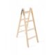Scara lemn, 2 tronsoane, 4 trepte, carlig pentru galeata, max 150 kg, 1.32 m, Strend Pro - imagine 7