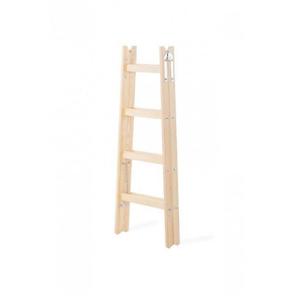 Scara lemn, 2 tronsoane, 4 trepte, carlig pentru galeata, max 150 kg, 1.32 m, Strend Pro - imagine 5
