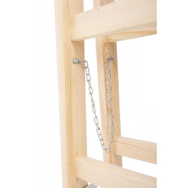 Scara lemn, 2 tronsoane, 4 trepte, carlig pentru galeata, max 150 kg, 1.32 m, Strend Pro - imagine 3