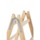 Scara lemn, 2 tronsoane, 4 trepte, carlig pentru galeata, max 150 kg, 1.32 m, Strend Pro - imagine 2