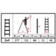 Scara lemn, 2 tronsoane, 4 trepte, carlig pentru galeata, max 150 kg, 1.32 m, Strend Pro - imagine 9