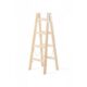 Scara lemn, 2 tronsoane, 4 trepte, carlig pentru galeata, max 150 kg, 1.32 m, Strend Pro - imagine 8