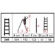 Scara lemn, 2 tronsoane, 6 trepte, carling pentru galeata, max 150 kg, 1.92 m, Strend Pro - imagine 9