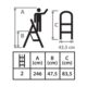 Scara otel, 2 trepte, max 150 kg, 0.47 m, Strend Pro - imagine 3