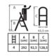 Scara otel, 4 trepte, max 150 kg, 0.92 m, Strend Pro - imagine 2