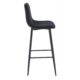 Scaun de bucatarie/bar, Artool, Pozza, catifea, otel, negru, 43x35x104 cm - imagine 4