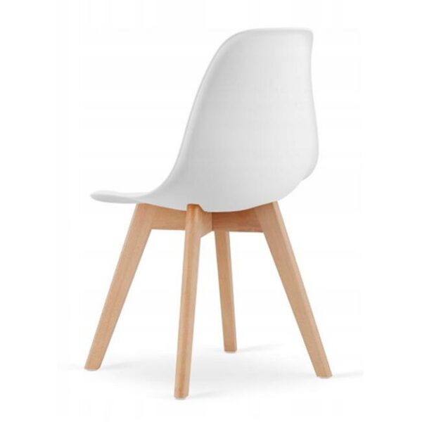 Scaun bucatarie/living, Artool, Kito, PP, lemn, alb, 46x54.5x80 cm - imagine 3