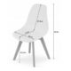 Scaun bucatarie/living, Artool, Kito, PP, lemn, gri, 46x54.5x80 cm - imagine 3