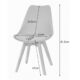 Scaun bucatarie/living, Artool, Mark, PP, lemn, alb, 49x43x82 cm - imagine 2