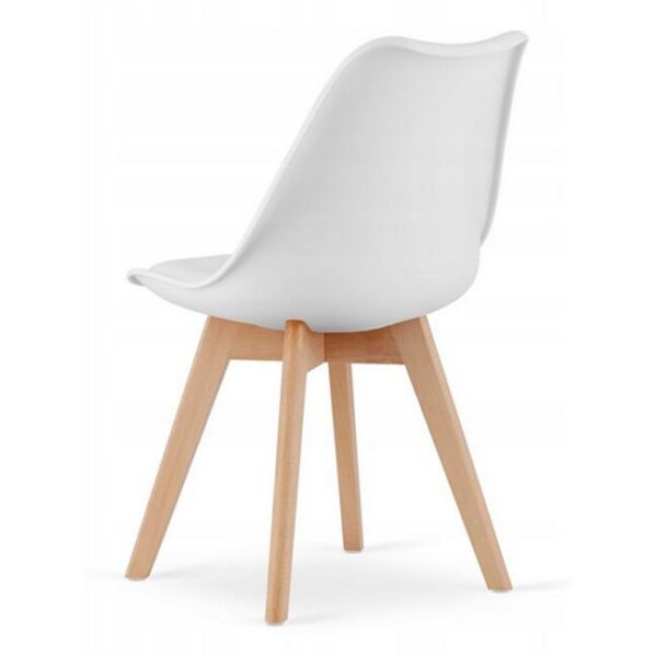Scaun bucatarie/living, Artool, Mark, PP, lemn, alb, 49x43x82 cm - imagine 4
