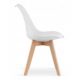 Scaun bucatarie/living, Artool, Mark, PP, lemn, alb, 49x43x82 cm - imagine 5