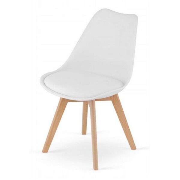 Scaun bucatarie/living, Artool, Mark, PP, lemn, alb, 49x43x82 cm - imagine 6