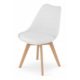Scaun bucatarie/living, Artool, Mark, PP, lemn, alb, 49x43x82 cm - imagine 6