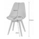 Scaun bucatarie/living, Artool, Mark, PP, lemn, alb si negru, perna neagra, 49x43x82 cm - imagine 3