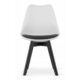 Scaun bucatarie/living, Artool, Mark, PP, lemn, alb si negru, perna neagra, 49x43x82 cm - imagine 2